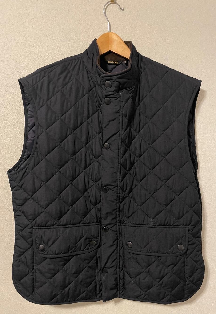 Barbour Lowerdale Gilet Vest Mens 2XL Dark Gray Black Lightweight MQU0495NY71